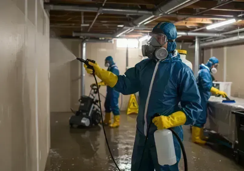 Basement Sanitization and Antimicrobial Treatment process in Waukegan, IL